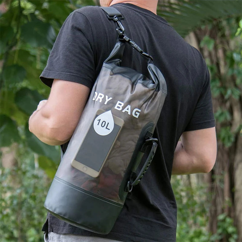 Waterproof Dry Bag - 10L/20L Storage Pack for Swimming, Trekking, Rafting, Kayaking & Boating