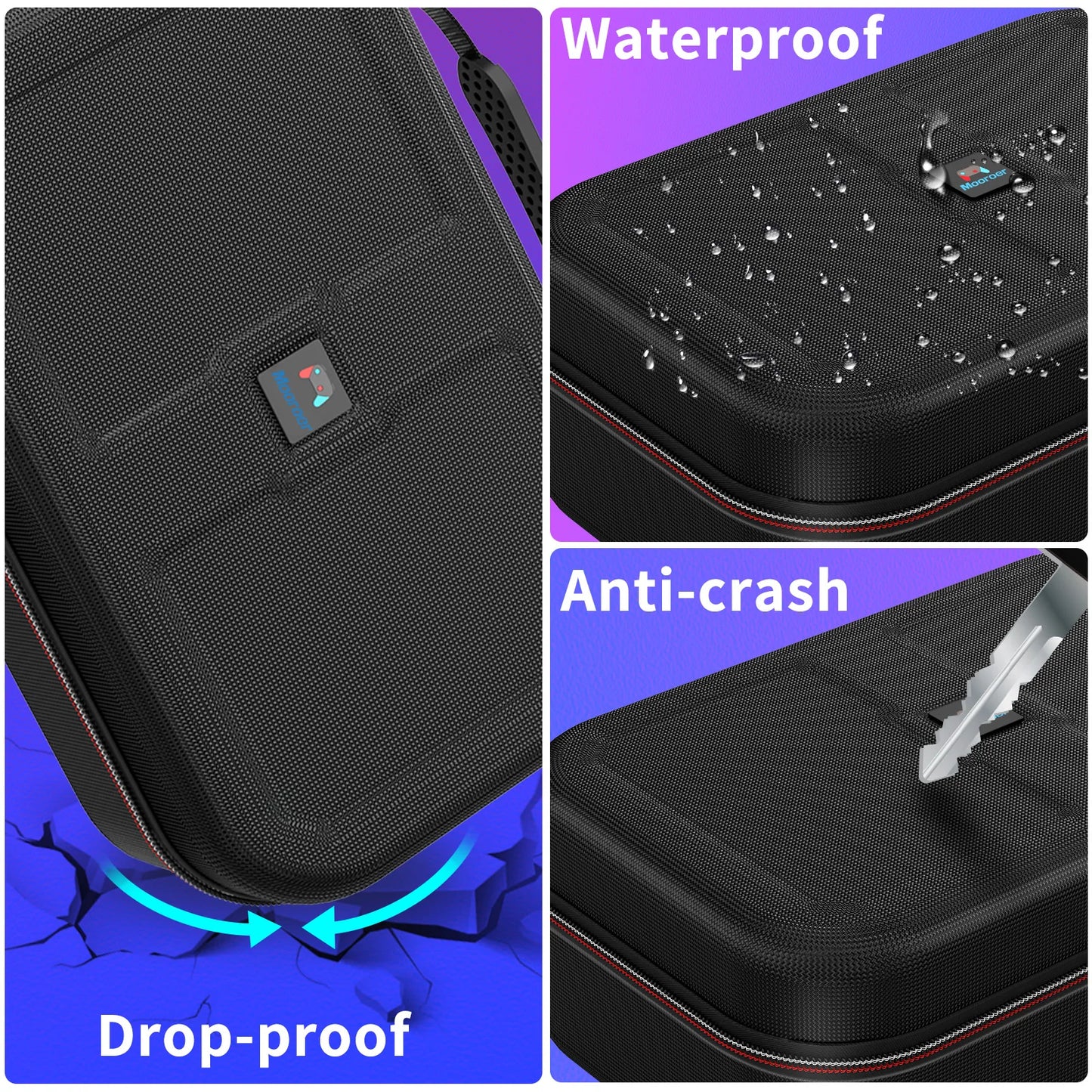 Steam Deck Carrying Case - Large Capacity Portable Storage for Console & Accessories with Built-in Protection