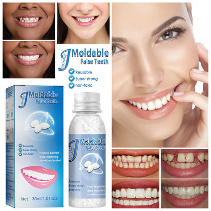 Temporary Tooth Repair Resin – 10/20/30ML Shapeable Dental Glue for Filling Broken Teeth, Dentures & Halloween Fangs