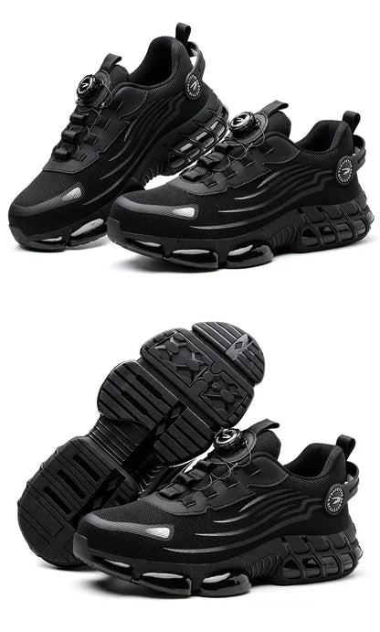 Rotating Button Safety Shoes for Men – Anti-Smash, Anti-Puncture Work & Security Protective Boots, Fashion Sport Design