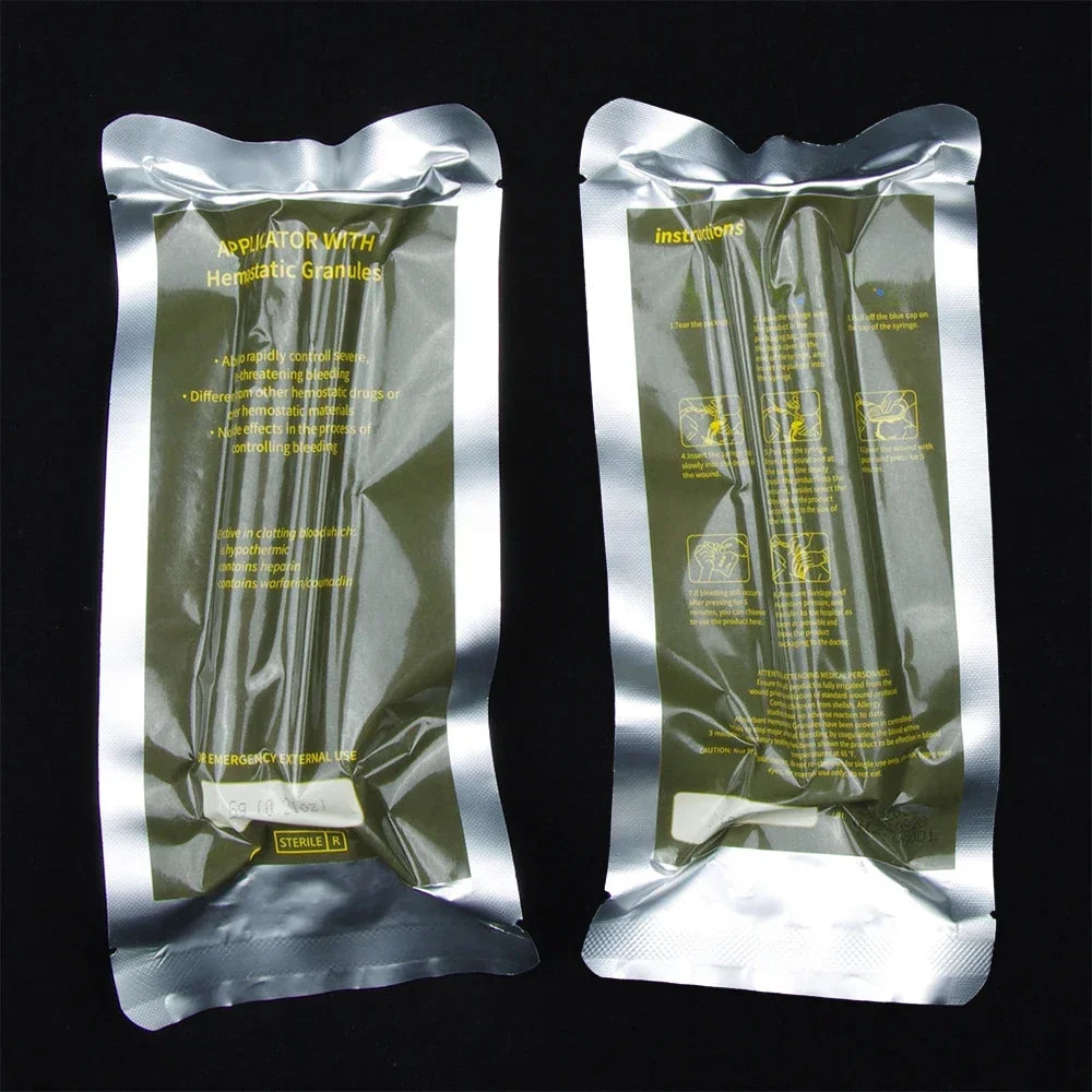 6g Chitosan Powder Applicator — Fast Hemostatic Granule Bandage for Tactical Emergency, Medical Care & Survival Kit