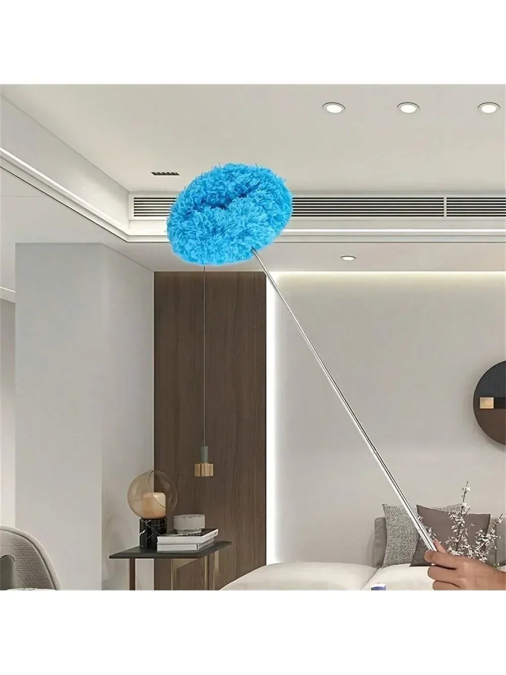 Extendable Microfiber Ceiling Fan Duster – Long Handle Dust Locking Reusable Cleaning Brush