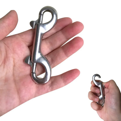 316 Stainless Steel Scuba Diving Eye Snap Hook – Double End Quick Release Bolt Buckle Clip for Marine, Boat & Key Ring