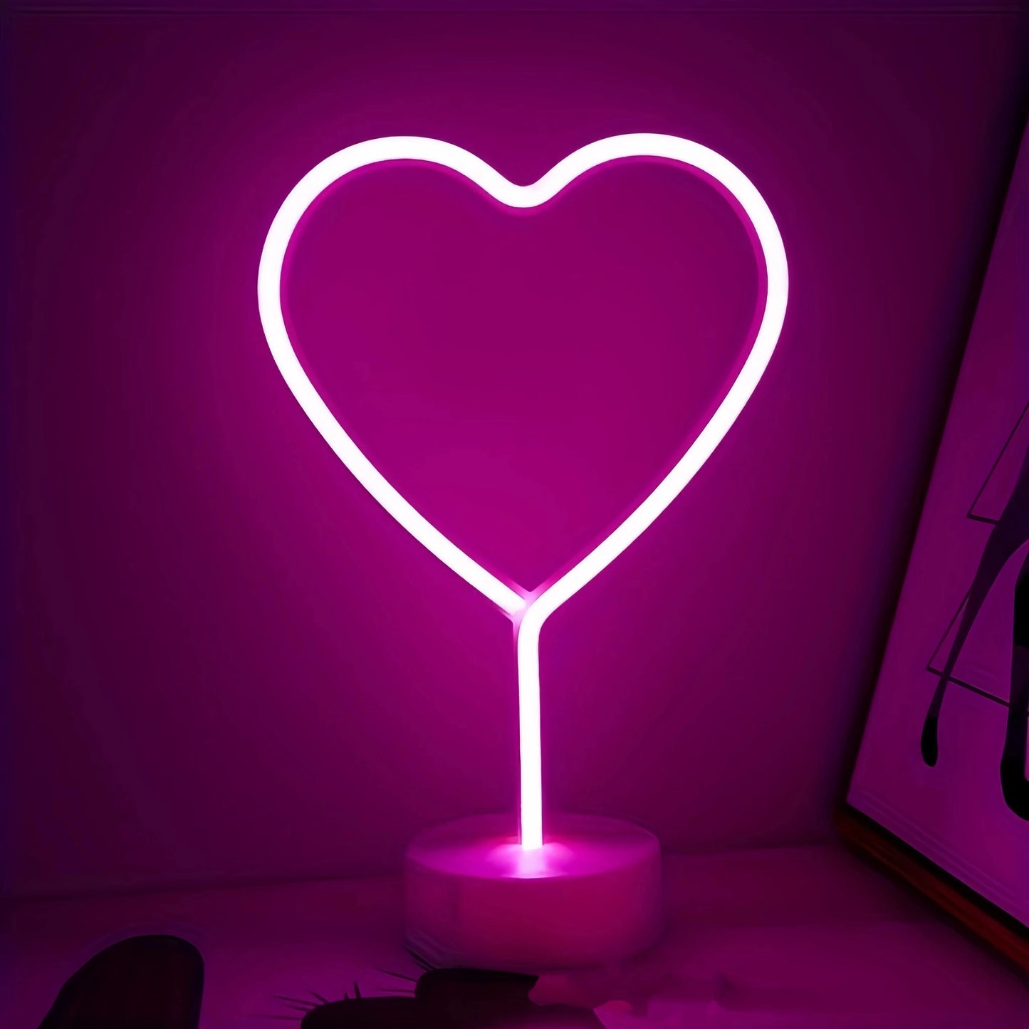 Countertop Decorative Neon Sign – USB or Battery-Powered Night Light for Holiday, Party, Kitchen & Home Decor