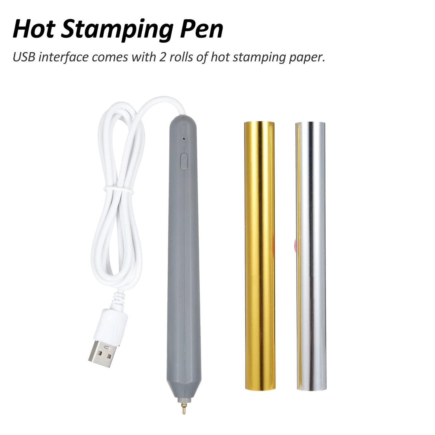 USB Heated Foil Pen Set – Hot Foil Tool for Scrapbooking, Card Making & Craft Drawing
