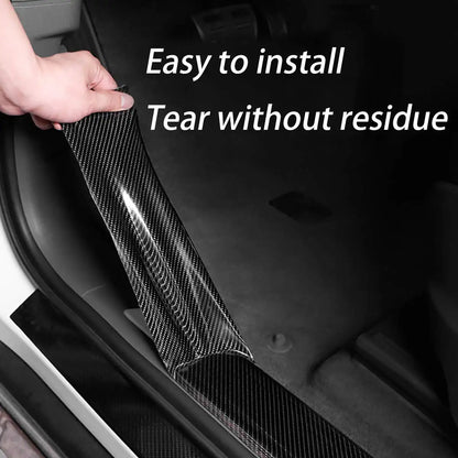 Nano Carbon Fiber 3D Car Tape Sticker 1–10m – Waterproof Door & Mirror Edge Protector Strip DIY Adhesive Protective Film for Vehicles