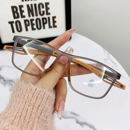 Fashion TR90 Reading Glasses for Men – Spring Leg Sports Presbyopia Eyewear with Anti-Blue Light, Diopter +1.00 to +4.00