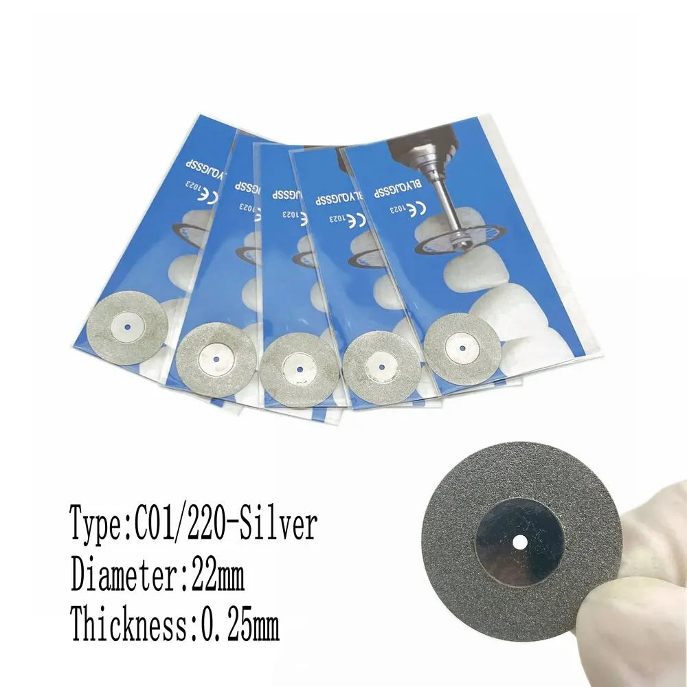 Dental Ultra-Thin Double Sided Sand Porcelain Cutting Disc Mandrel - 5pcs/Pack Diamond Polishing Tools - Denspay Supplier