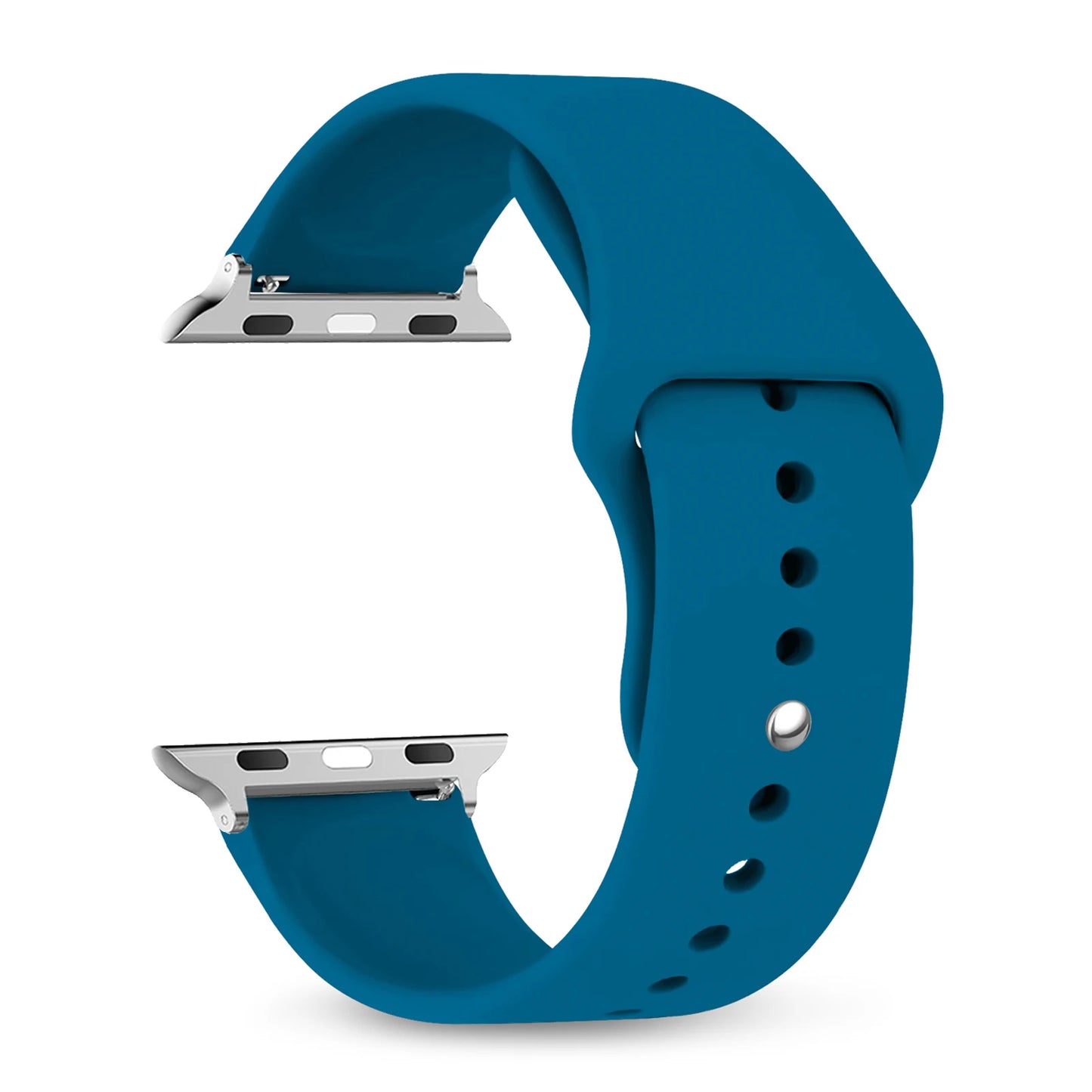Silicone Apple Watch Band Strap - Sport Replacement Bracelet for iWatch Series Ultra 2, 9, 8, 7, 6, SE 38mm-49mm