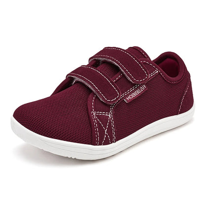 HOBIBEAR Kids Barefoot Sneakers – Lightweight Breathable Mesh Shoes with Hook & Loop, Wide Toe for Toddlers & Kids