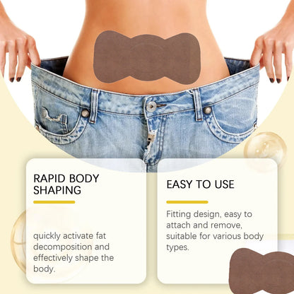 Body Shaping Fat Burning Patches — Lymphatic Slimming Stickers for Stomach & Belly, Female & Male