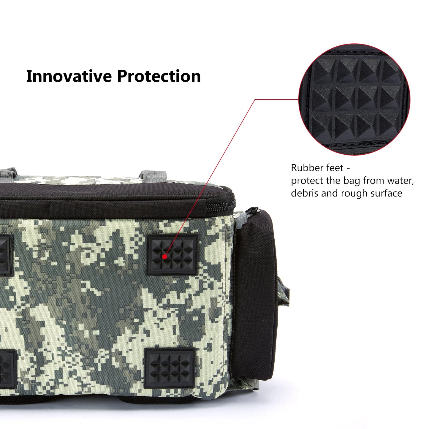 Bassdash Tactical Fishing Tackle Backpack – Lightweight Multifunctional Tackle Bag with Storage Boxes