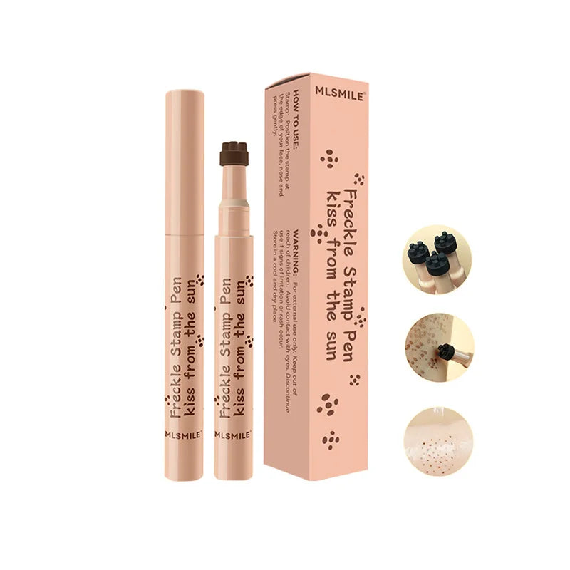 Waterproof Freckle Pen - Natural Fake Freckles Makeup Dot Spot Marker for Women Light & Dark Brown