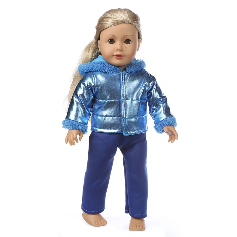 18-Inch Girl Doll Winter Coat – Jacket Outfit for 43cm Newborn Baby Dolls