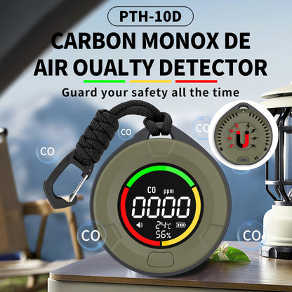 FABISENSE 4-in-1 Carbon Monoxide Detector - CO & CO2 Alarm with Temperature and Humidity Monitor for Home & RV