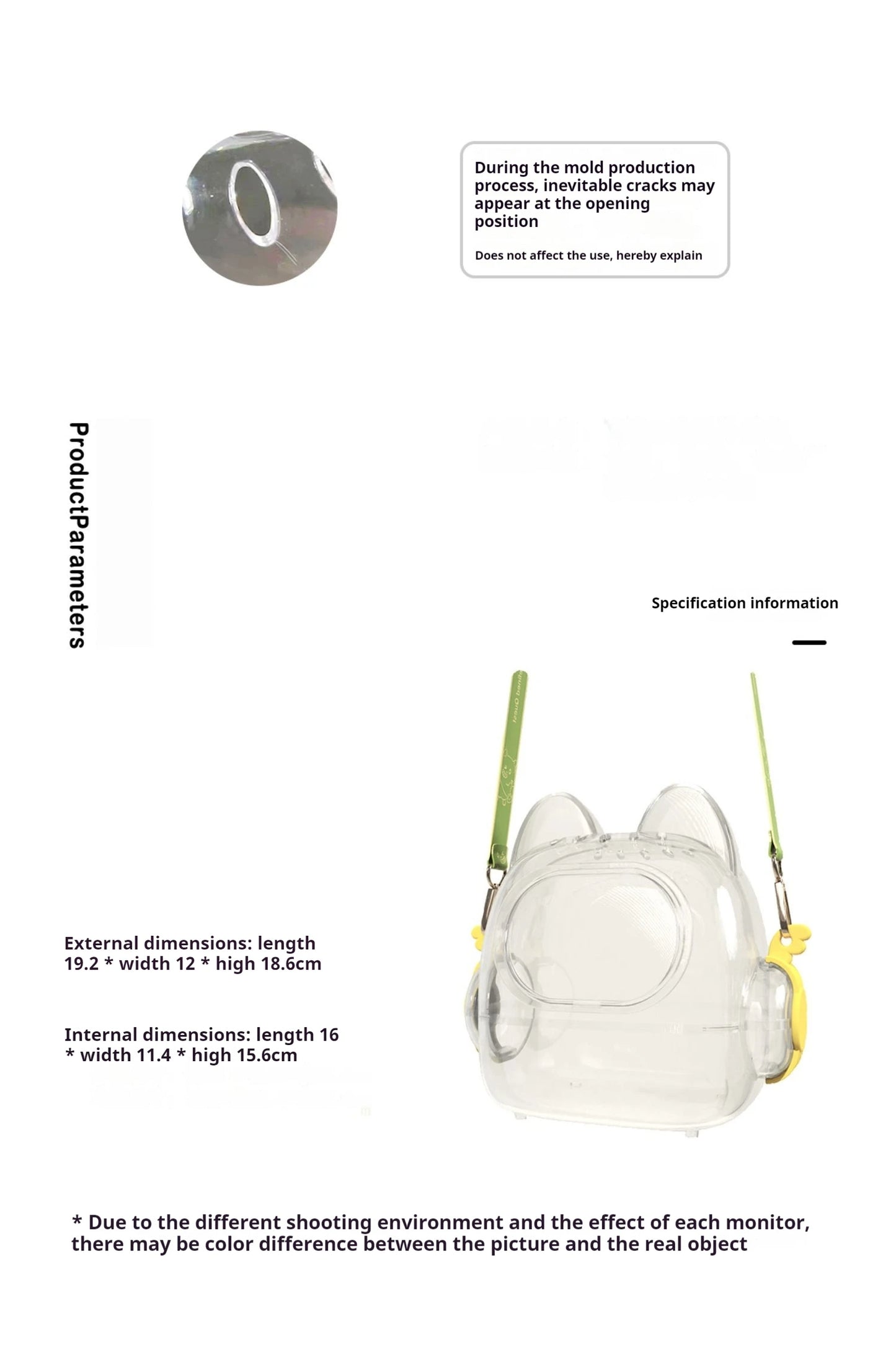 17cm Labubu Doll Storage Bag — Cute Transparent Cotton Crossbody Bag for Toy Display & Mini Sofa Accessories