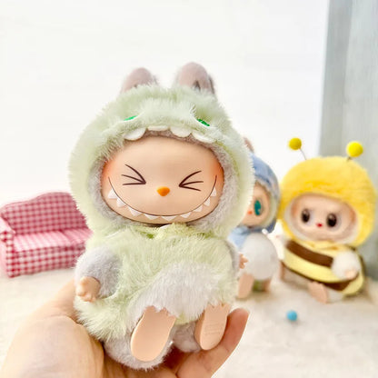 Cute Cartoon Green Dinosaur Outfit for Labubu Plush – Style Shark Macaron Clothes & Accessories
