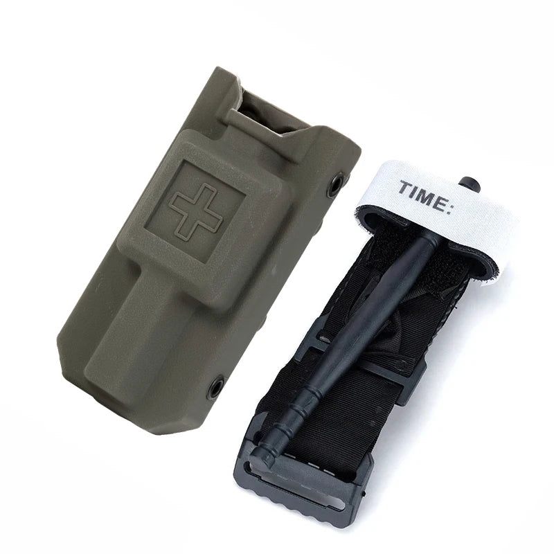 Outdoor EMT Tourniquet Storage Pouch - Nylon Medical Gear Holder for Molle Survival Kits