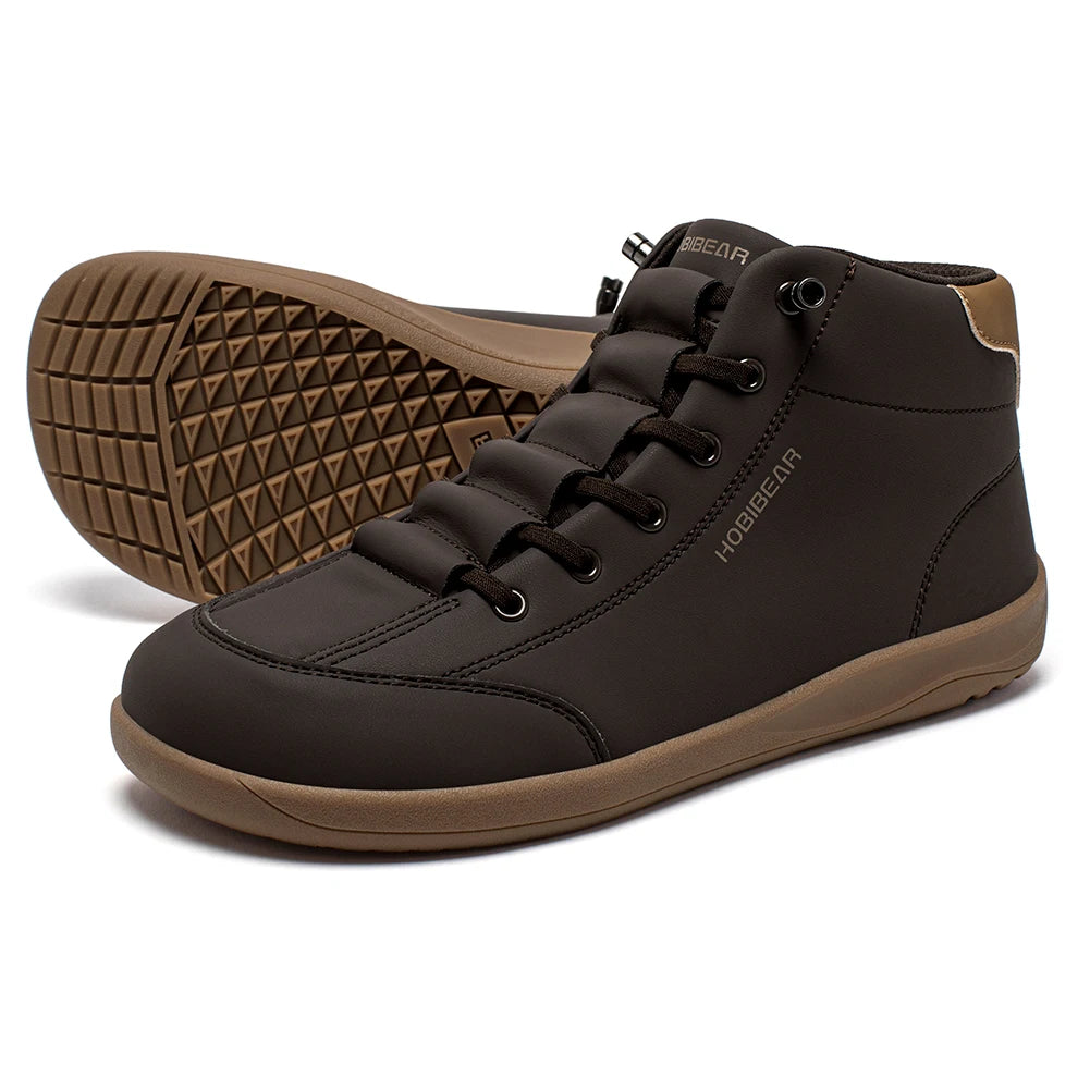 HOBIBEAR Mid-Top Barefoot Shoes – Unisex Wide Toe Minimalist Non-Slip Outdoor Sneakers