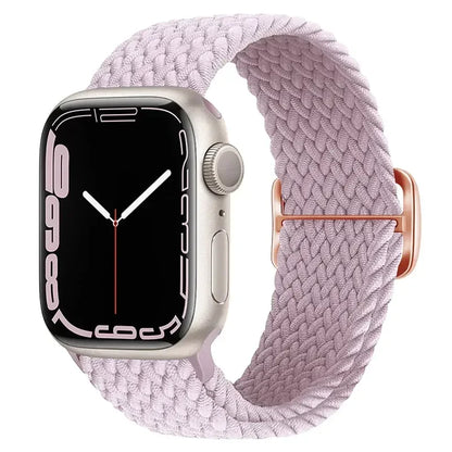 Braided Nylon Apple Watch Band – Adjustable Sport Strap Compatible with Ultra 2, Series 10/9/8/7/6/SE (40–49mm) Wrist Bracelet