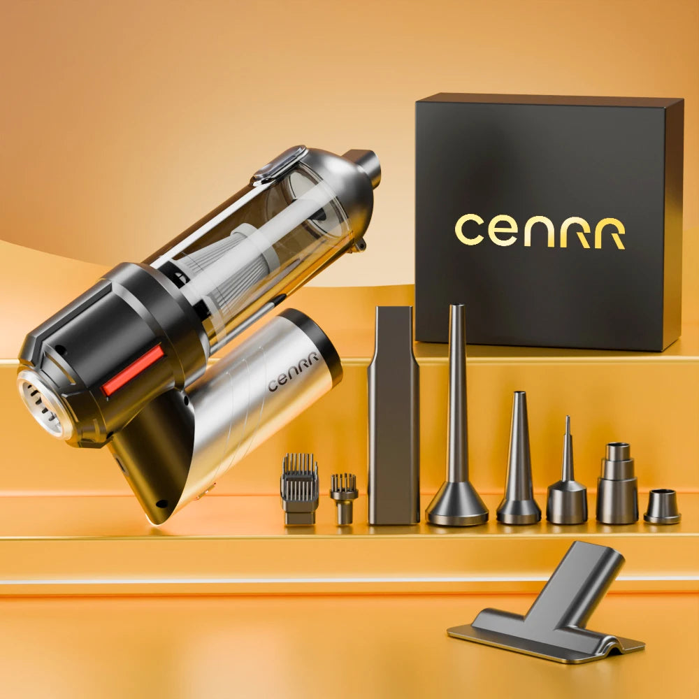 CENRR Mini Car Vacuum Cleaner 998000PA – Powerful Cordless Portable Handheld Cleaner for Car & Home Use
