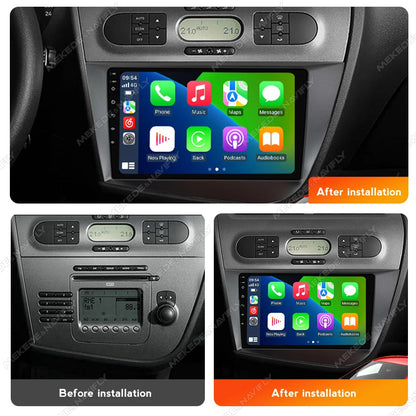 MEKEDE 9-Inch Android Car Radio - Wireless CarPlay, Android Auto & GPS Navigation for Seat Leon MK2 2005-2012