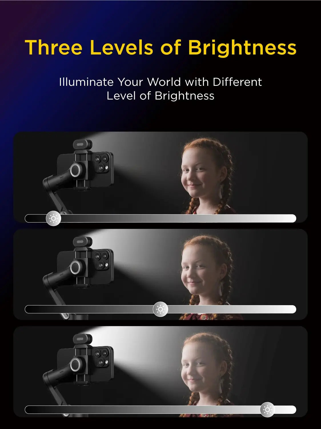 AOCHUAN RGB Magnetic LED Fill Light – Adjustable Brightness & Colors for Phone, Selfie, Live, & Video Photography