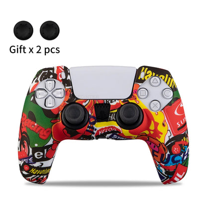 Protective Silicone Cover for PS5 Controller – Anti-Slip Skin Case with Thumb Grips for PS5 Slim Gamepad