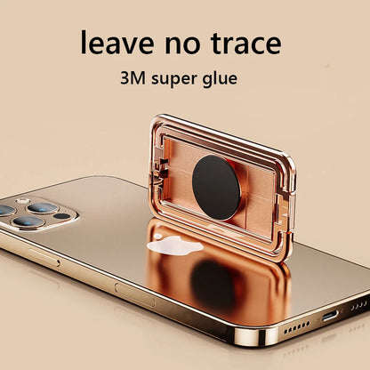 360° Rotating Metal Phone Ring Holder - Foldable Finger Grip and Kickstand for iPhone 15/16 Pro Max, Xiaomi, and Huawei