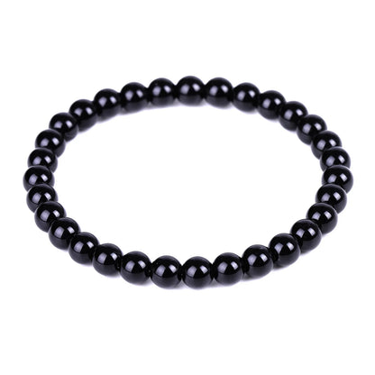 Black Obsidian Natural Stone Bracelet | Fat Relief, Blood Circulation & Anti-Anxiety Jewelry for Men & Women