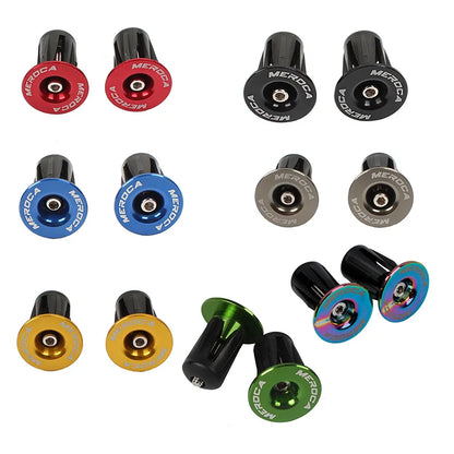 Aluminum Alloy Handlebar End Plugs: 1 Pair for Mountain & Road Bikes - BMX MTB Grip Cover & Bicycle Accessories