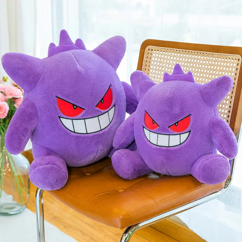 30-65cm Gengar Plush Toy – Soft Pokemon Stuffed Doll with Pendant Clip, Cute Anime Gift for Kids