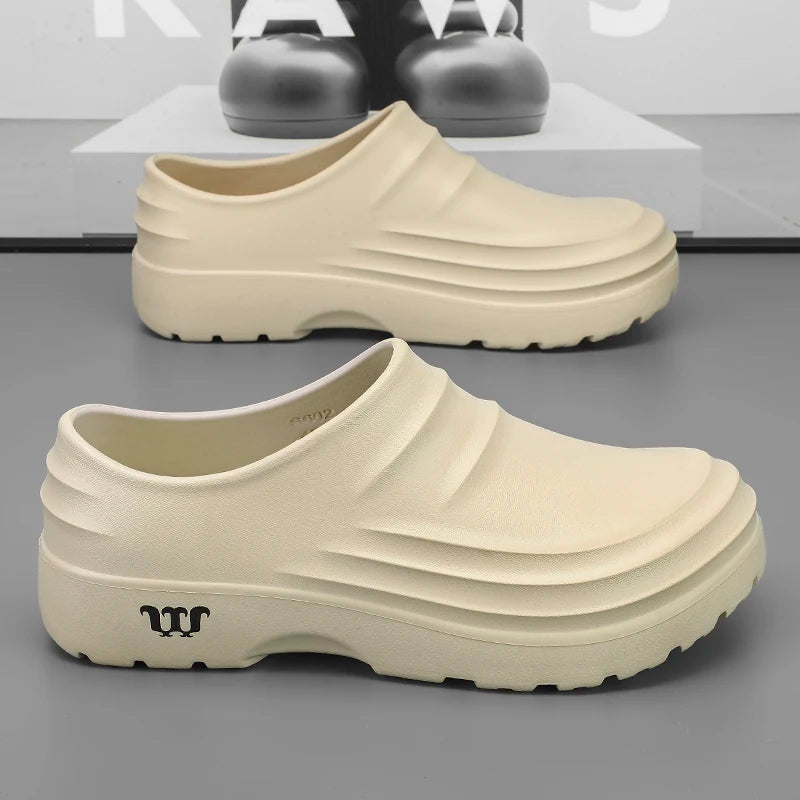 Men's Anti-Slip Chef Shoes - Waterproof Clog Sandals for Work, Garden, Beach & Casual Wear