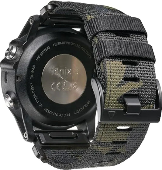 QuickFit 22mm/26mm Nylon Braided Watch Strap for Garmin Fenix 7/7X/6X Pro/Epix Pro Gen 2 – Durable Sport Replacement Band