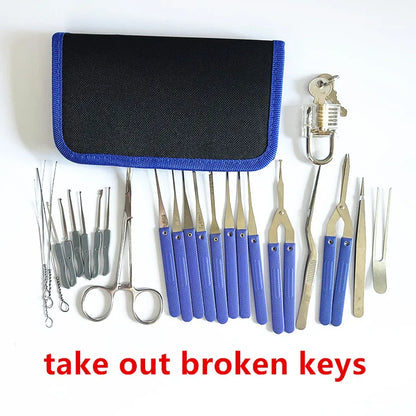Broken Key Extractor Locksmith Tool Kit - Broken Key Removal Set for Easy Lock Repair