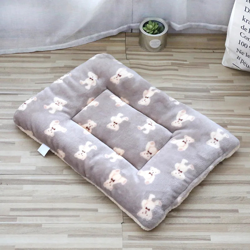 Thick Cat Sleeping Mat - Soft Flannel Pet Cushion Blanket for Cats & Small Dogs Winter Warm Comfort