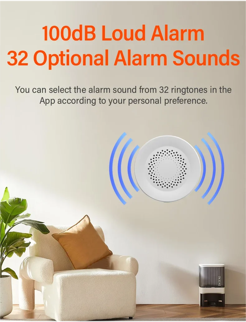 Tuya Zigbee Siren Alarm – 100db Smart Home Security Speaker, Works with Alexa & Yandex Alice, Requires Tuya Zigbee Hub