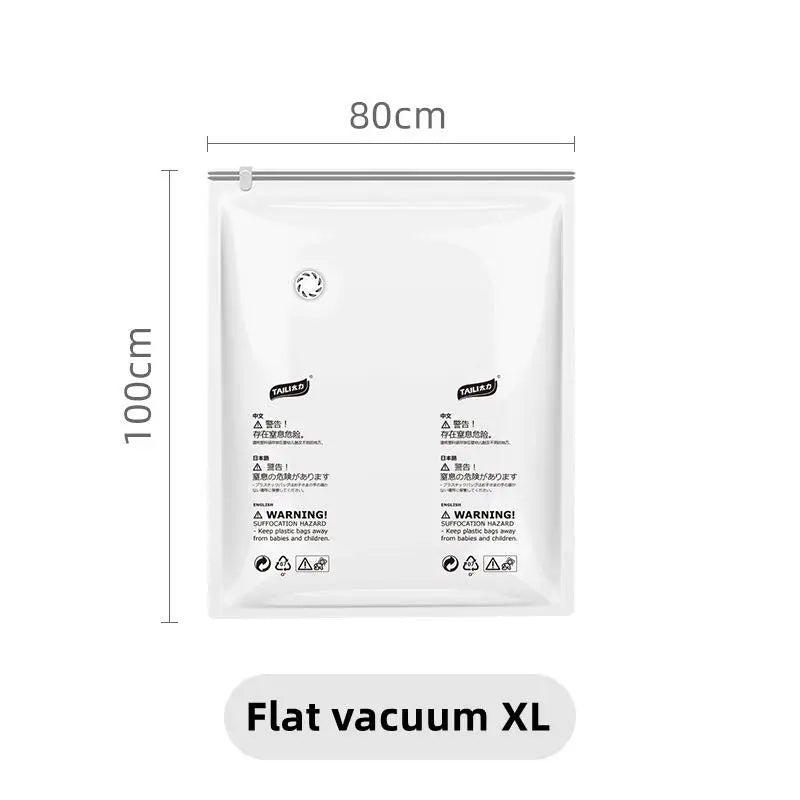 New Patented Vacuum Storage Bags – Large Plastic Bags for Clothes, Blankets, Compression, Travel Accessories