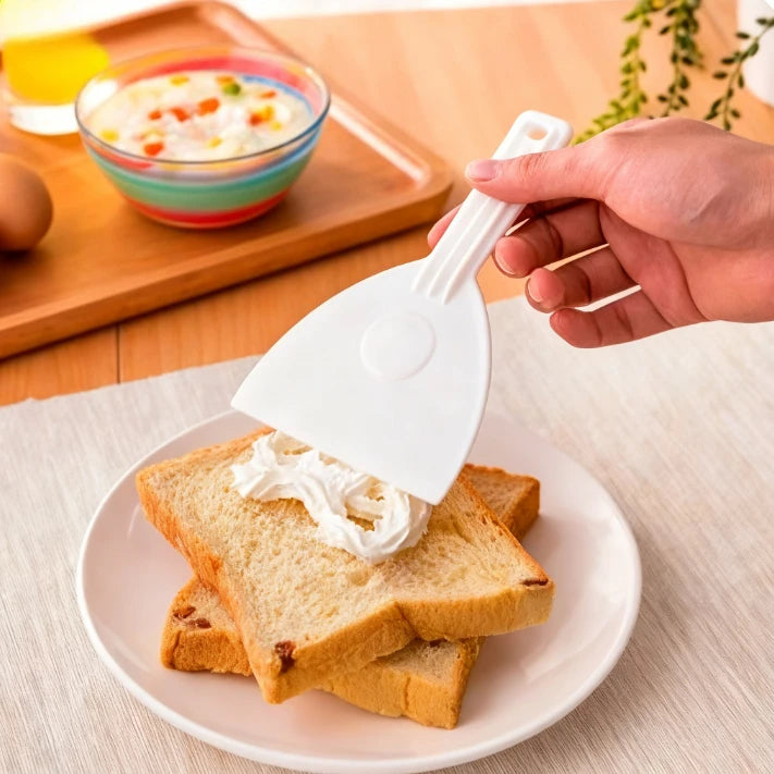 Cake Butter Dough Scraper Cutter Set – Plastic Baking Knife & Triangle Spatula for DIY Baking, Chocolate, Cream & Kitchen Use