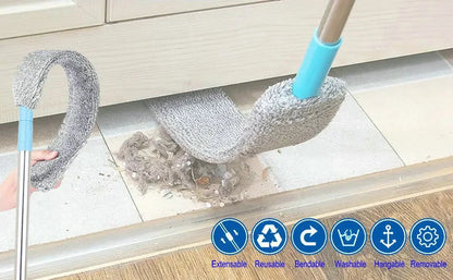 Adjustable Microfiber Long Handle Retractable Ceiling Dust Cleaner – Gap Brush Wand Mop with Extension Pole