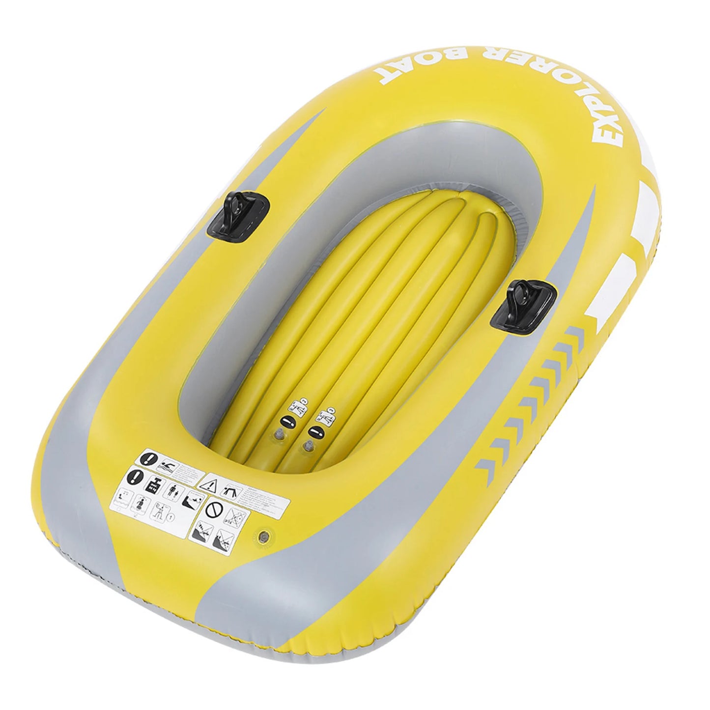 Heavy Duty Inflatable Canoe – Thickened 2-Person Rowing Kayak, Wear-Resistant Inflatable Boat