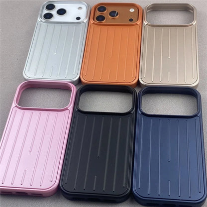 Luxury Striped Phone Case - Glossy Business Cover for iPhone 17, 16, 15, 14 & 13 Pro Max