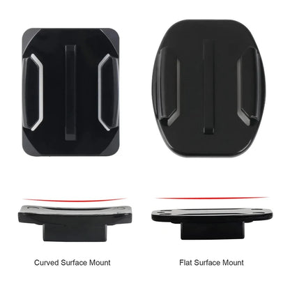 Helmet Adhesive Mount Set for GoPro Hero 8–13, Insta360, DJI & SJCAM – Flat & Curved Sticky Camera Accessories