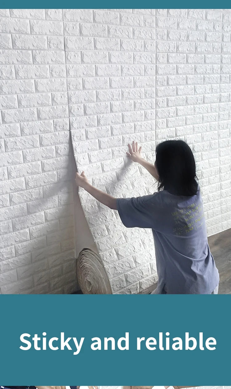 3D Self-Adhesive Foam Brick Wallpaper – Antique Waterproof Wall Stickers for Living Room & Bedroom Decoration