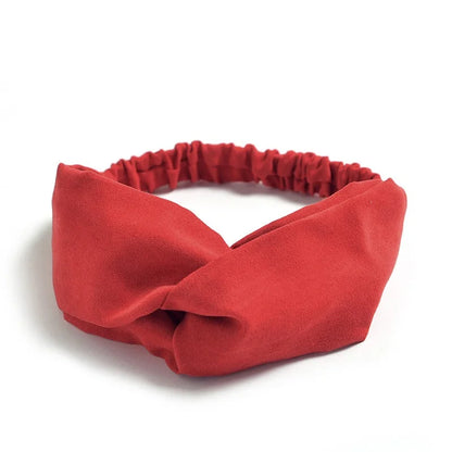 Women Cross Top Knot Headband – Elastic Soft Solid Color Hair Bands, Twisted Knotted Headwrap, Hair Accessories for Girls