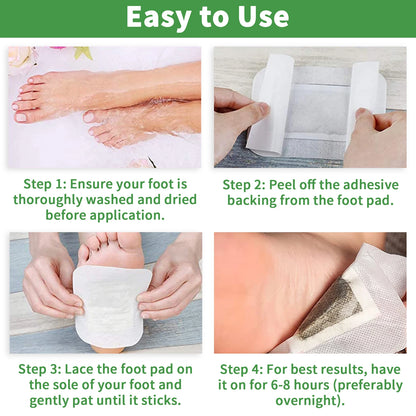 30 Count Deep Cleansing Foot Pads – Natural Ingredients for Detox & Skin Refreshment