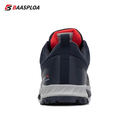 Baasploa Men's Waterproof Hiking Shoes – Anti-Skid, Wear-Resistant Outdoor Sneakers for Travel & Sports