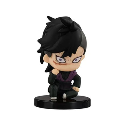 5PCS Q-Version Demon Slayer Sitting Ghost Dolls – Tanjiro, Nezuko, Inosuke PVC Figure Toys for Gifts