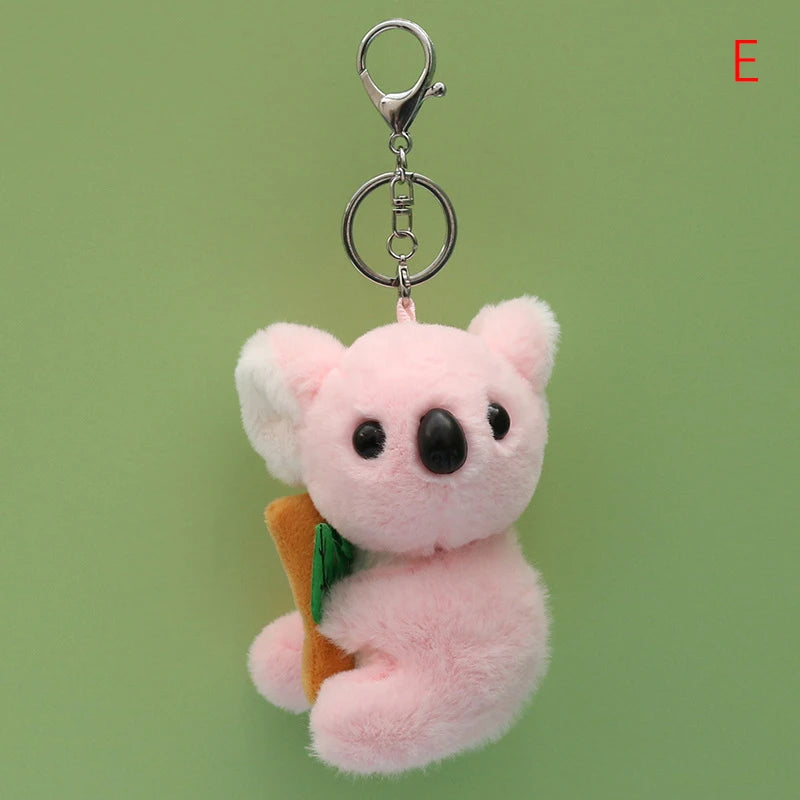 Cute Koala Plush Keychain – Soft Toy Keyring, Bag Pendant, DIY Jewelry Accessory, Novelty Gift Charm for Women