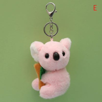 Cute Koala Plush Keychain – Soft Toy Keyring, Bag Pendant, DIY Jewelry Accessory, Novelty Gift Charm for Women